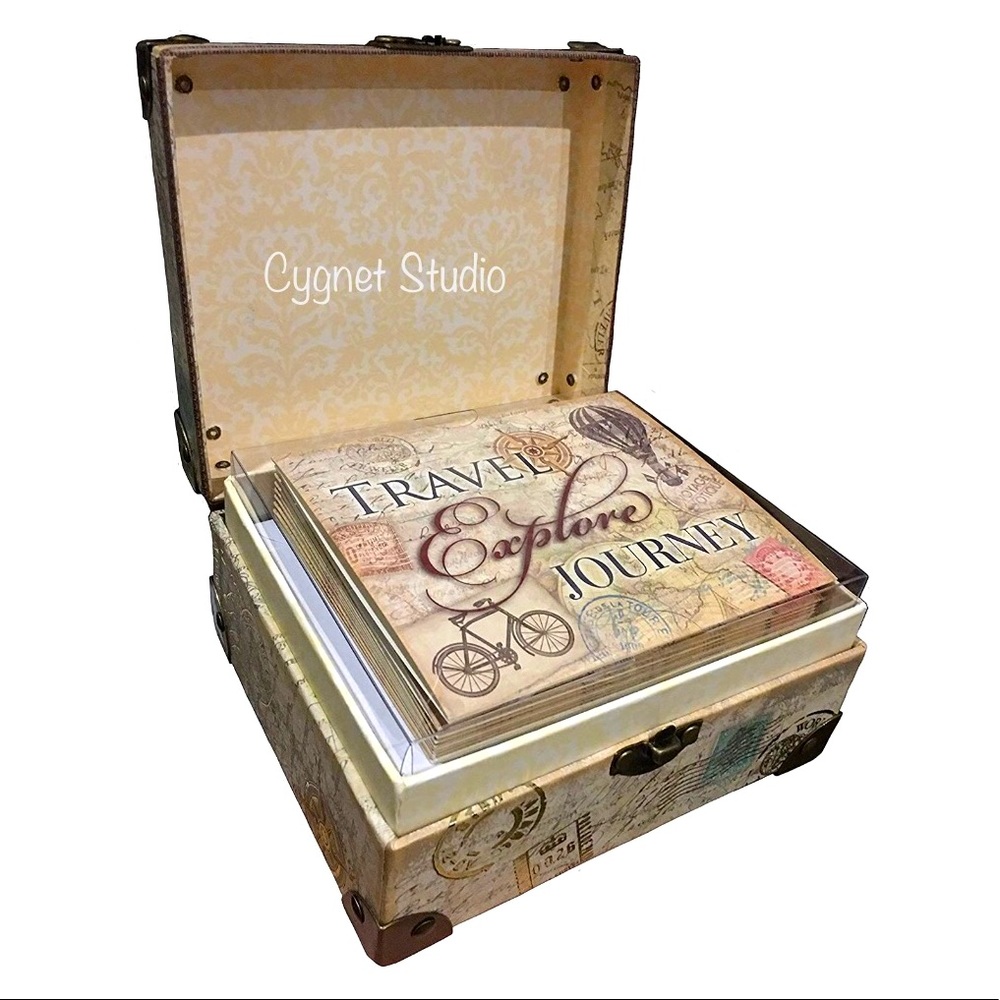 Pooch & Sweetheart • Explorer Cards in Keepsake Chest Trunk (73704), Box of 10